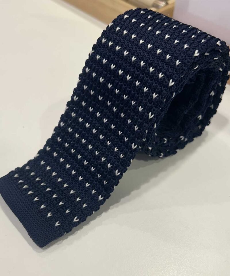 TRS - Cravate Victoire Marine Blanc – Image 2