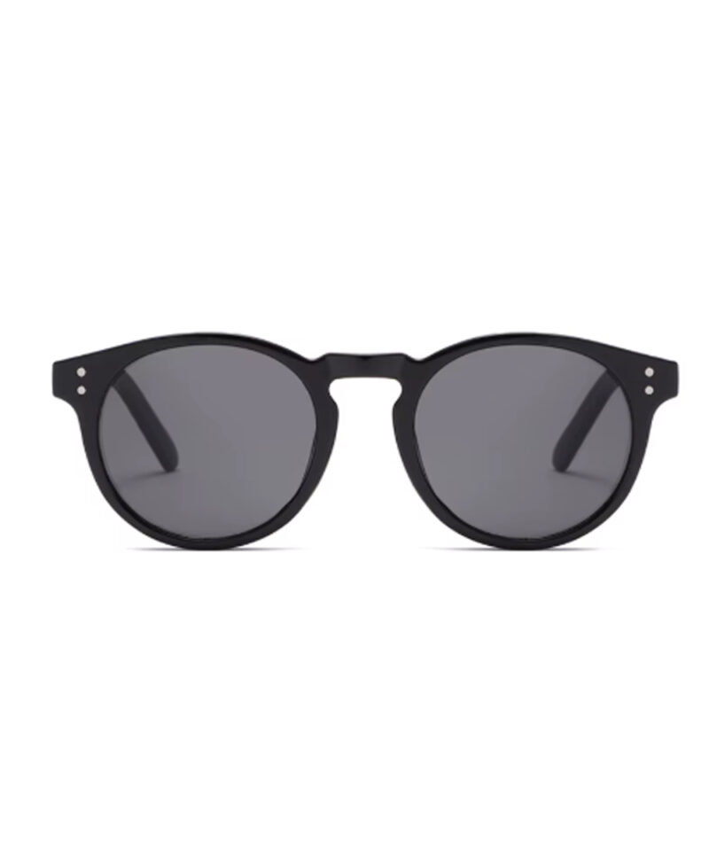 TRS - Lunettes de soleil rondes vintage Black – Image 3