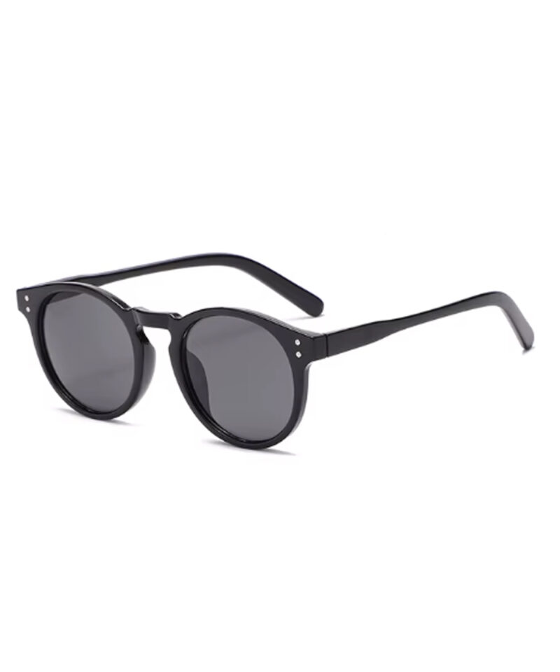 TRS - Lunettes de soleil rondes vintage Black – Image 2