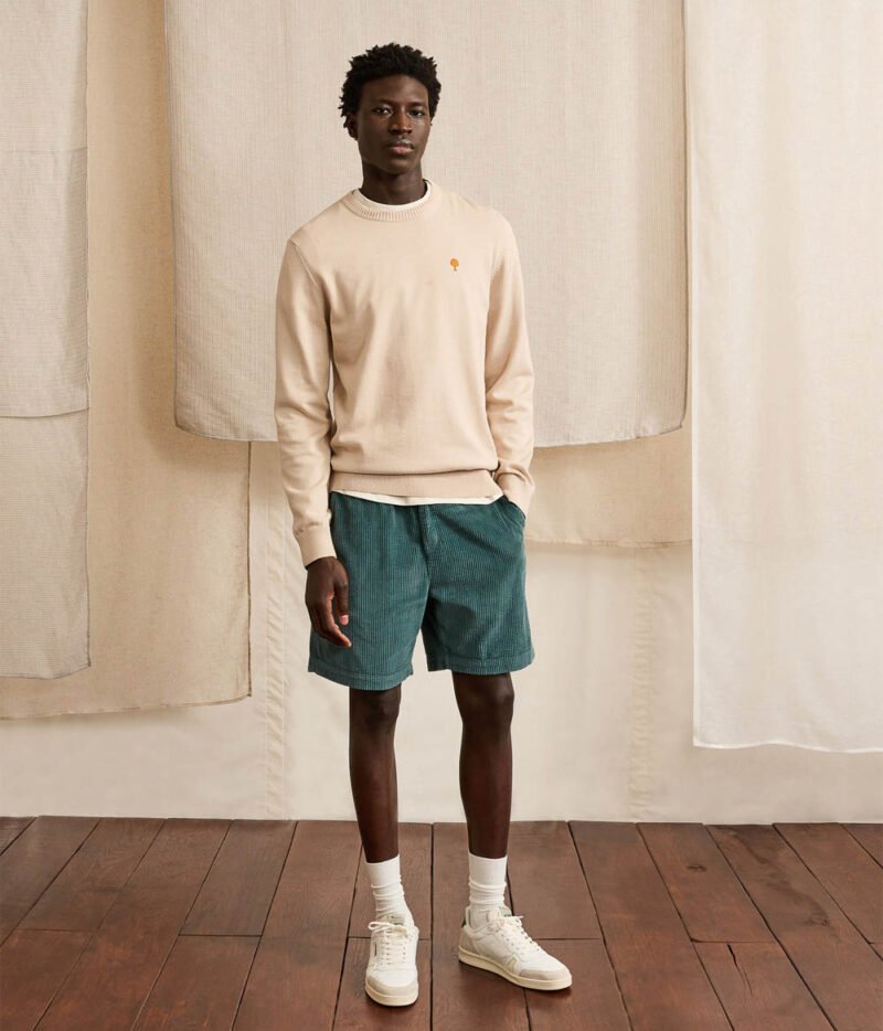 Faguo - Short Velours côtelé Vert