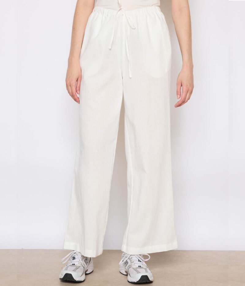 Pantalon lin blanc – Image 4