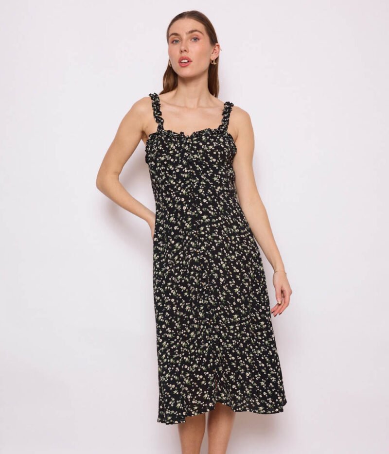 Robe Flowers Noire – Image 2