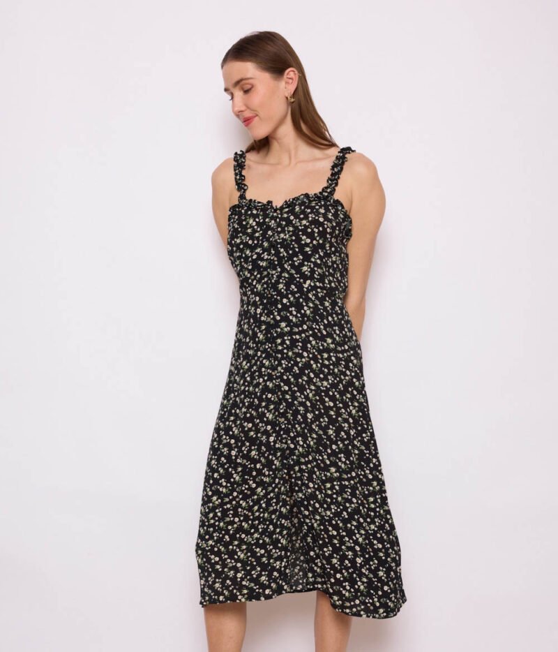 Robe Flowers Noire – Image 4