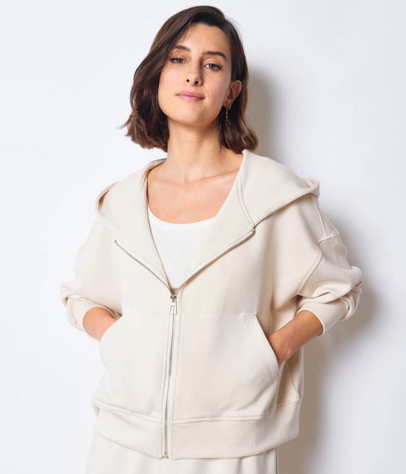 Sweat à Capuche Ecru – Image 3