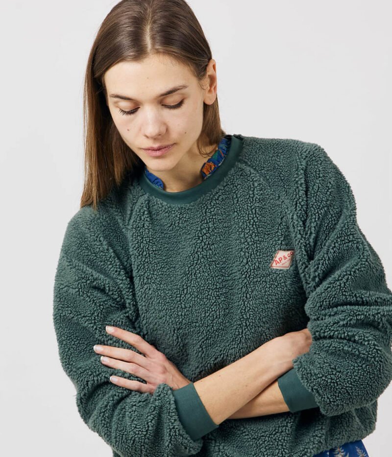 A.P - Sweat Sherpa Guillaumine Vert