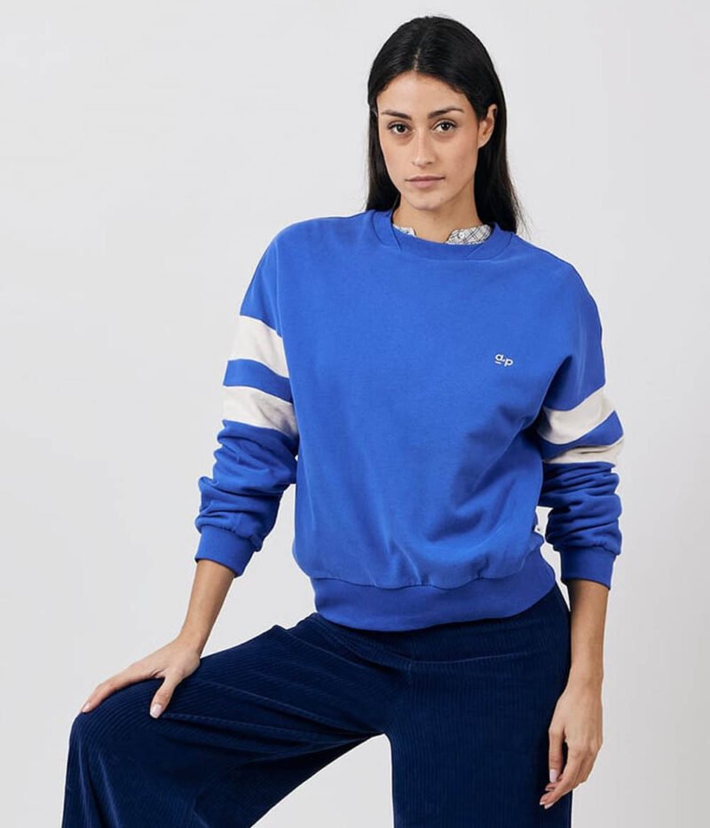 A.P - Sweat à Bandes Cobalt