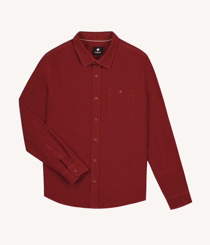 Faguo - Chemise Onca Rouge Foncé – Image 2
