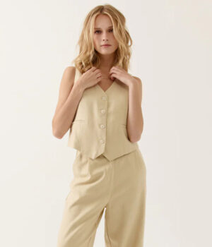 Artlove - Gilet Chine Beige