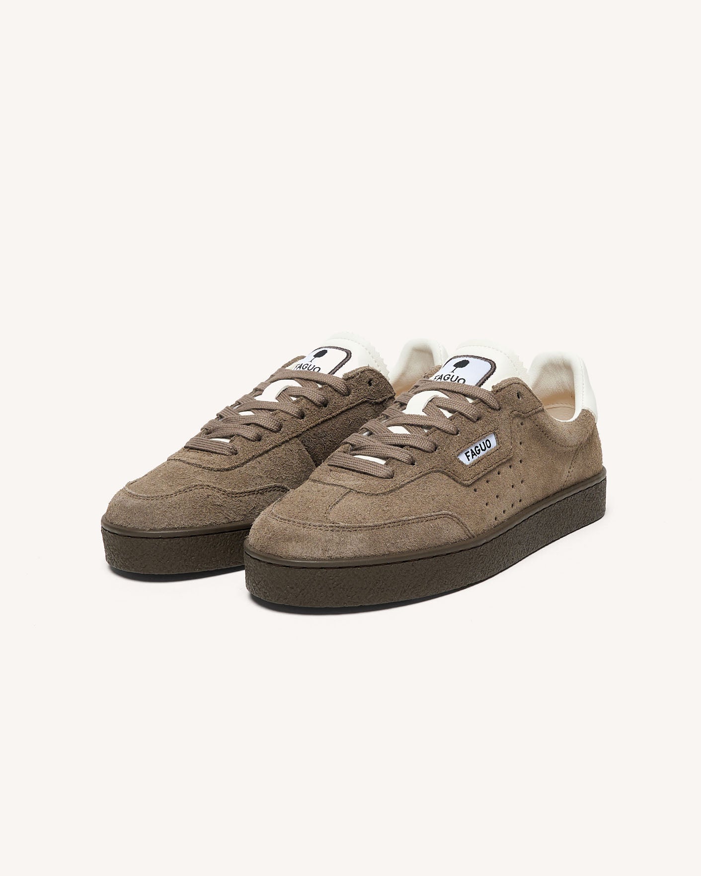 Faguo – Baskets Lumbo Suede Taupe – Image 2