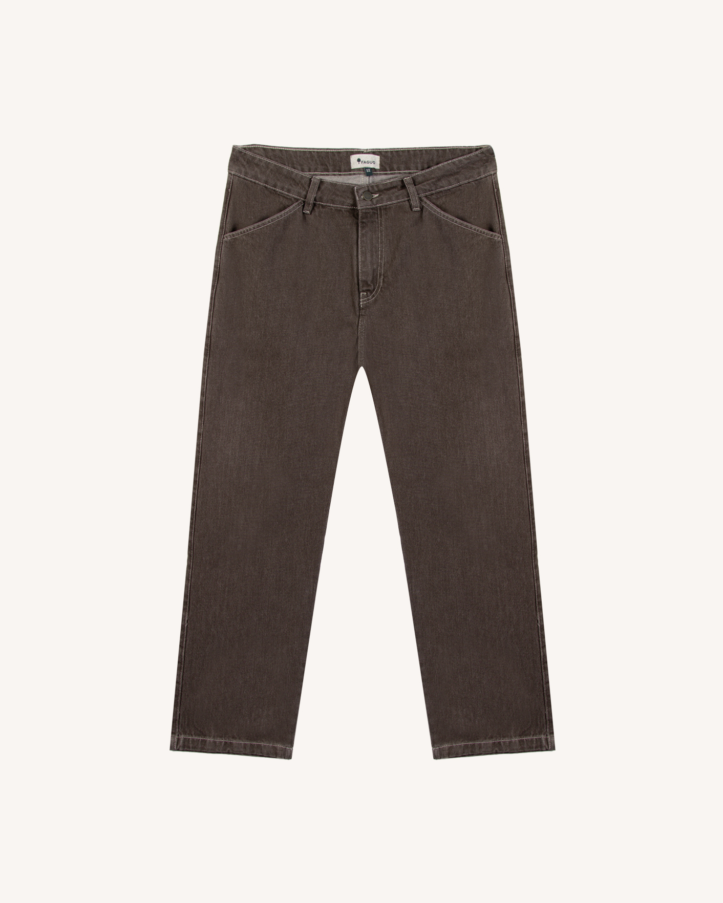 Faguo – Jean Denim Loose Chocolat – Image 3