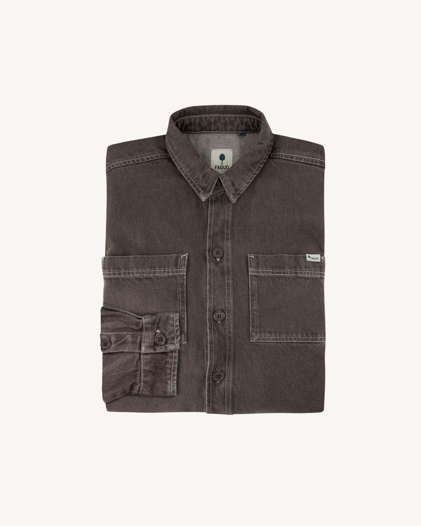 Faguo – Surchemise Clemont Chocolat – Image 2