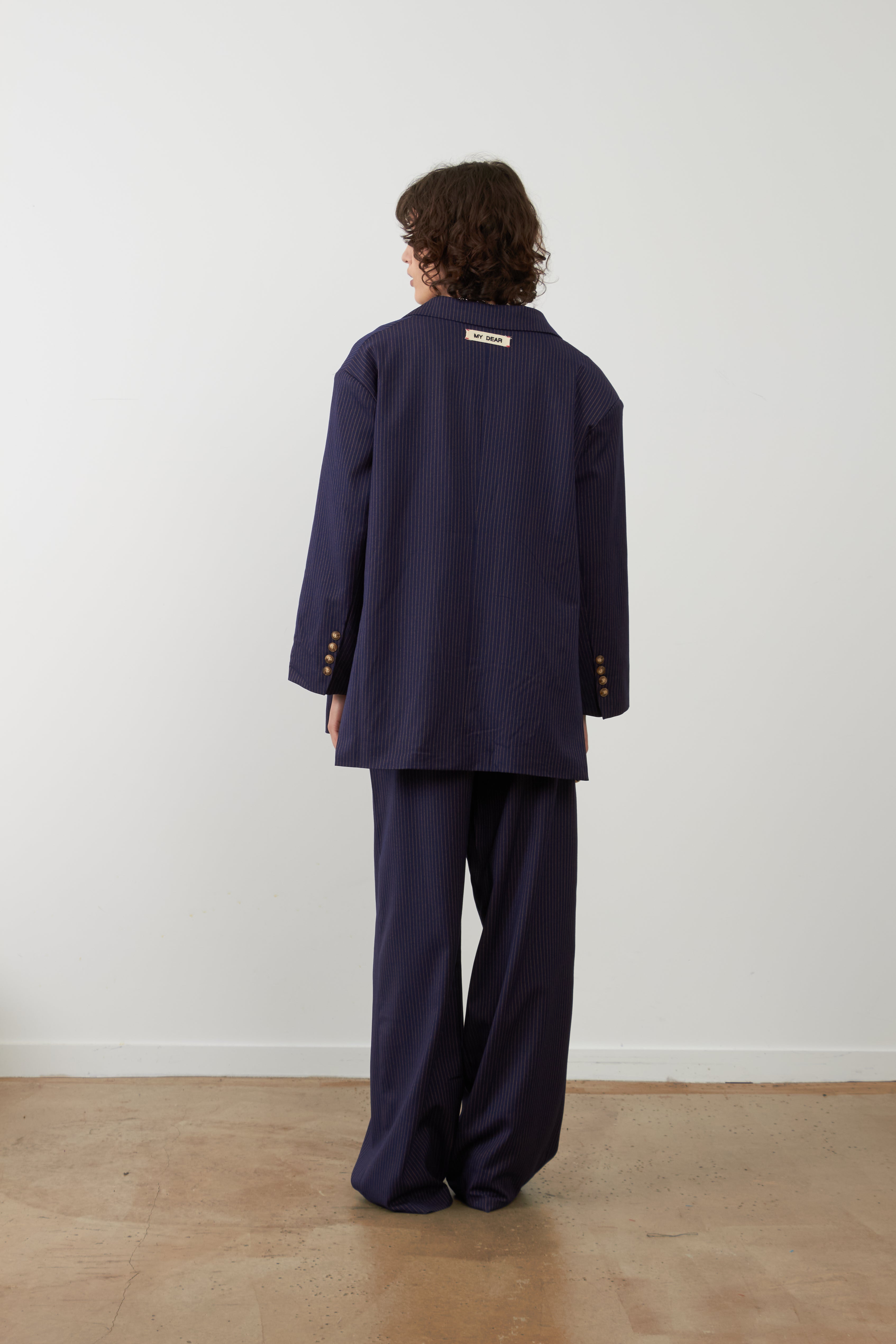 Orfeo – Blazer Rooster Navy Rayures – Image 3